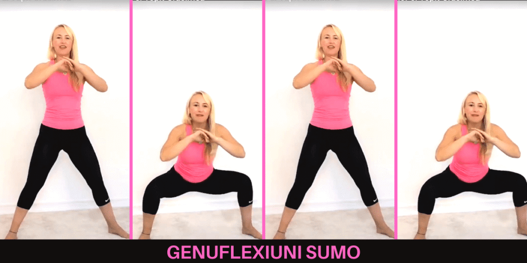 exercitii pentur fese - genuflexiuni sumo